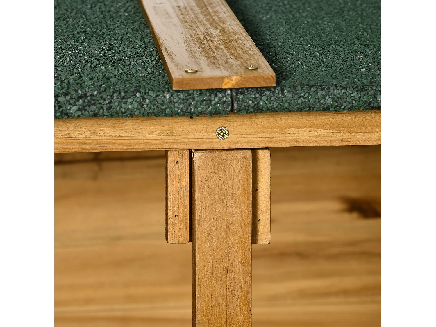 Casetta da giardino in legno a 2 ante con sgabello alto