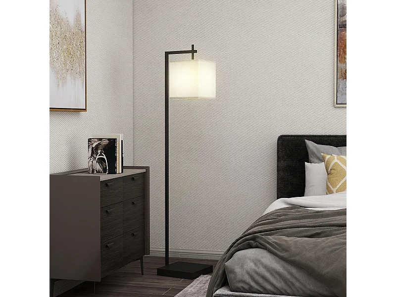 Lampada da terra luminosità regolabile con telecomando e lampadina 9w