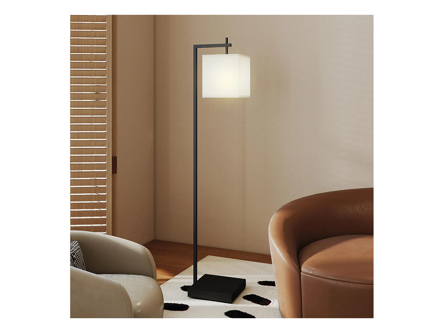 Lampada da terra luminosità regolabile con telecomando e lampadina 9w