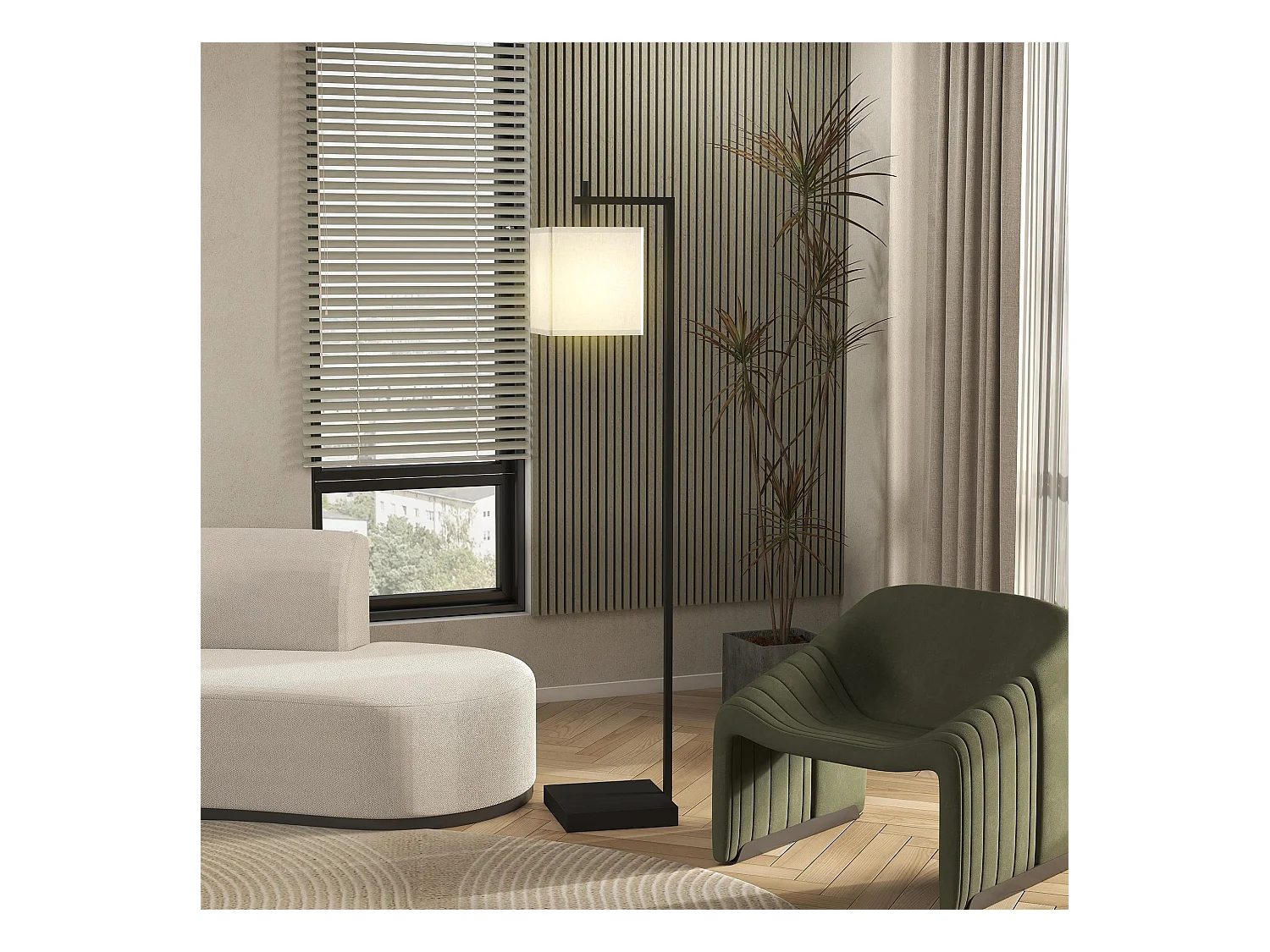 Lampada da terra luminosità regolabile con telecomando e lampadina 9w