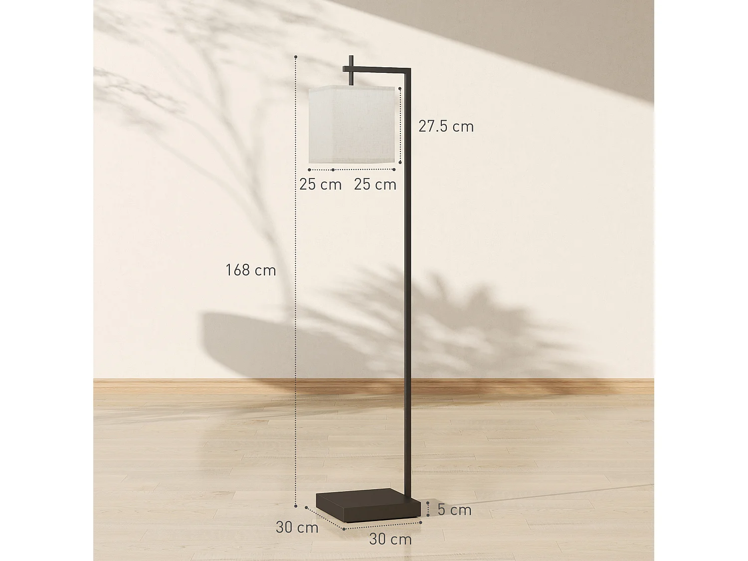 Lampada da terra luminosità regolabile con telecomando e lampadina 9w