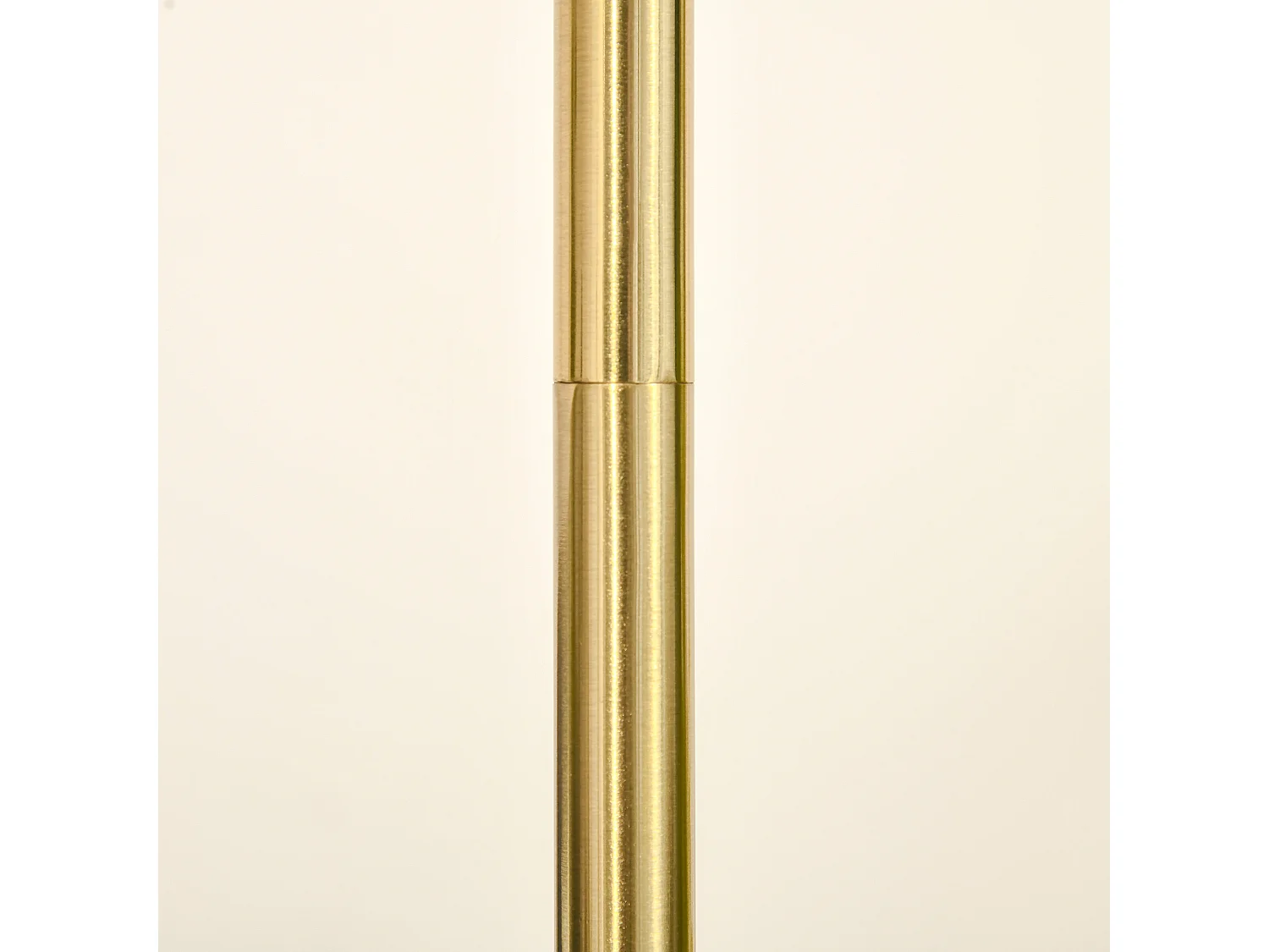 Lampada da terra con 2 luci e base in marmo altezza 165cm oro