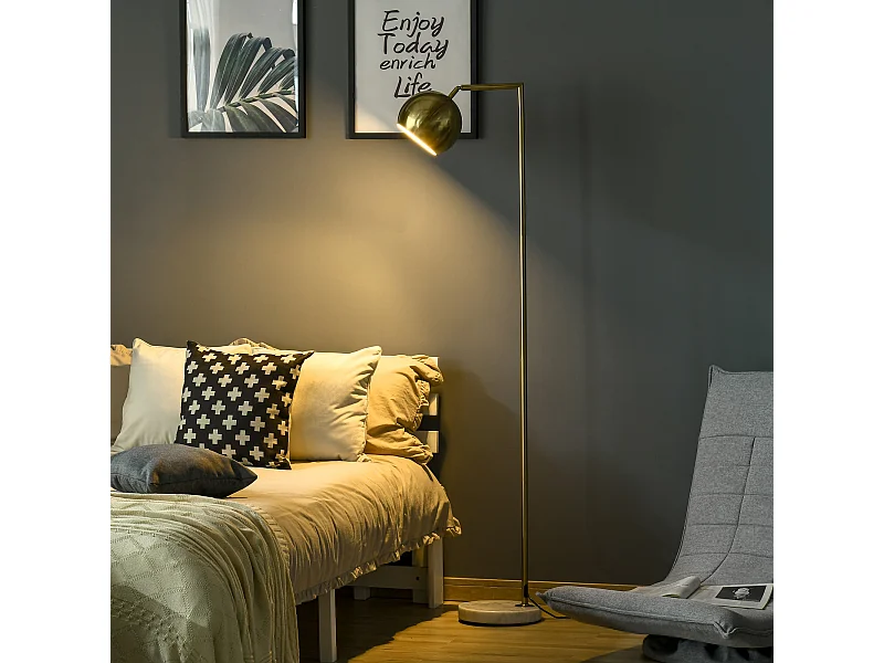 Lampada da terra moderna paralume regolabile vintage e27 40w