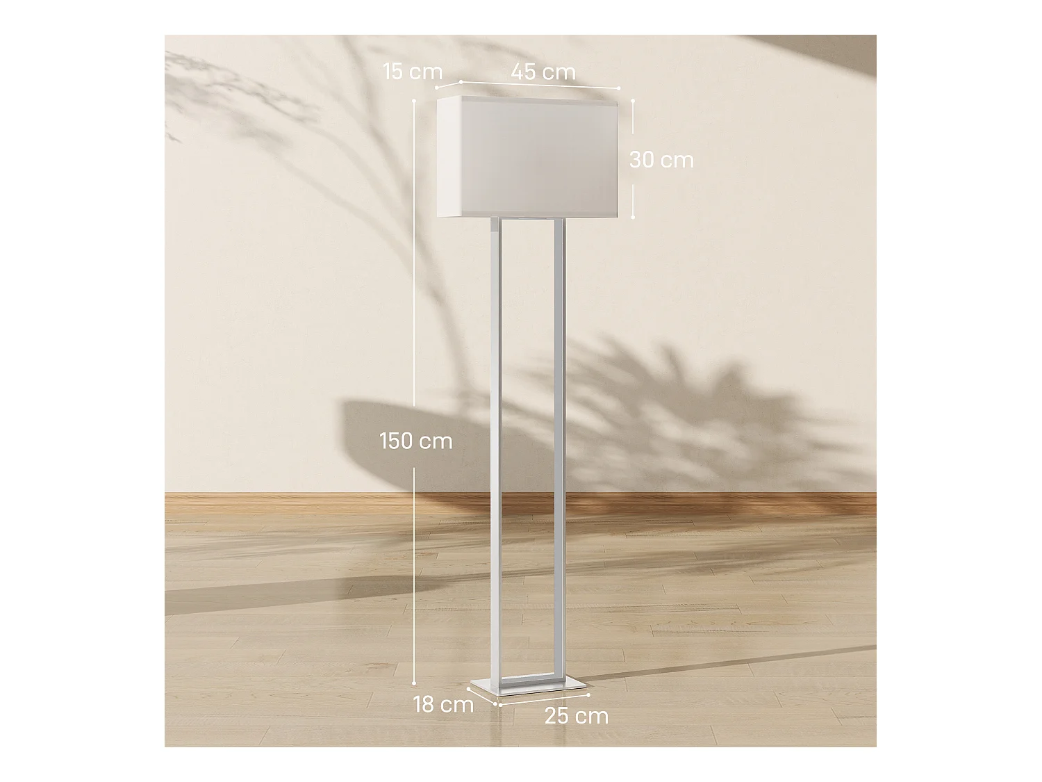 Lampada da terra con luminosità regolabile e interruttore a pedale