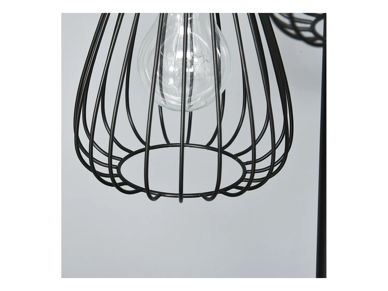 Lampada da terra design vintage industriale moderna in metallo nero