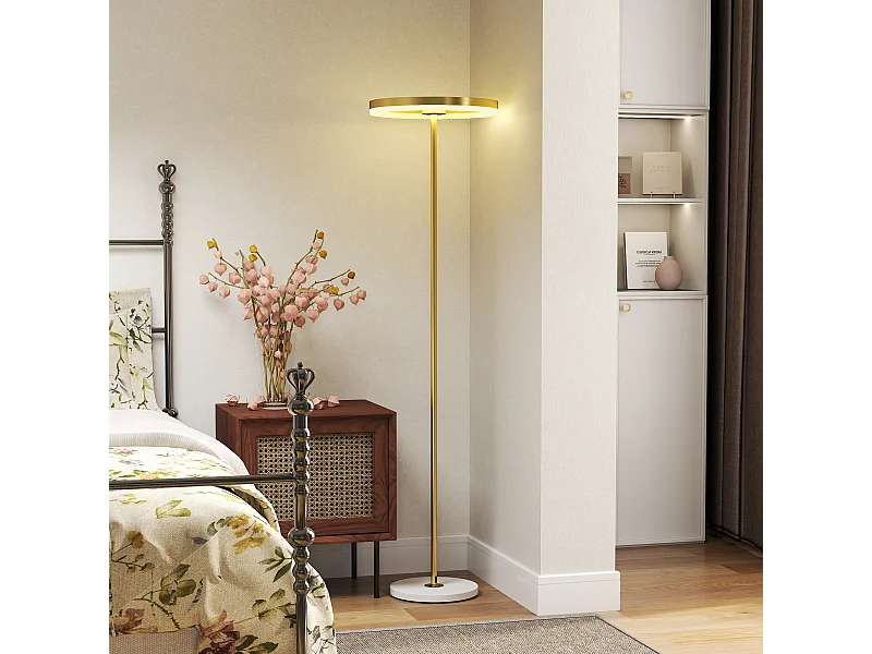 Lampada da terra con luce dimmerabile e 3 luminosità oro