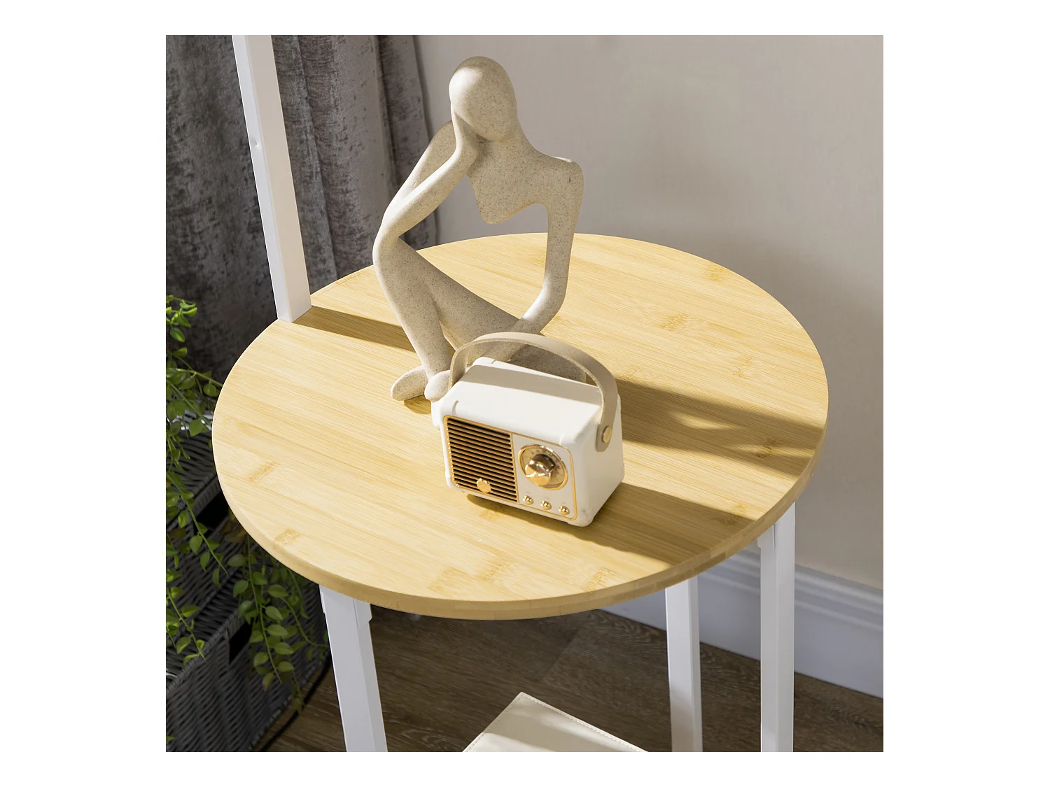 Lampada da terra con tavolino a 2 livelli per soggiorno camera