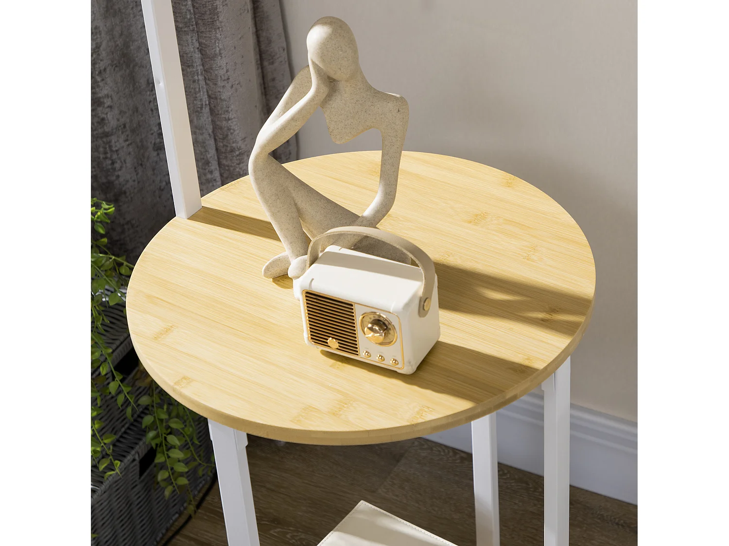 Lampada da terra con tavolino a 2 livelli per soggiorno camera