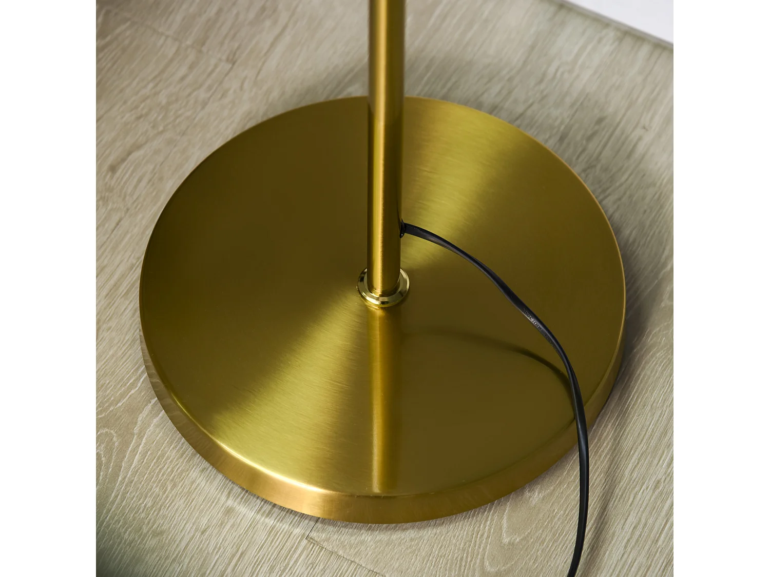 Lampada da terra moderna con 3 punti luce acciaio e vetro