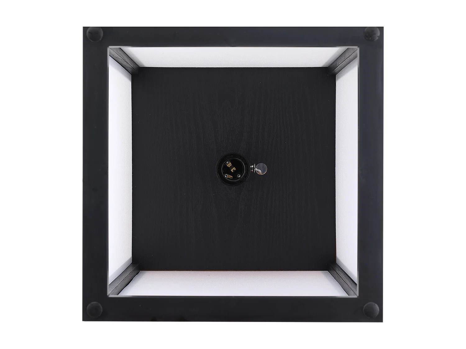 Lampada da terra interna con ripiani in cotone e mdf nero e bianco