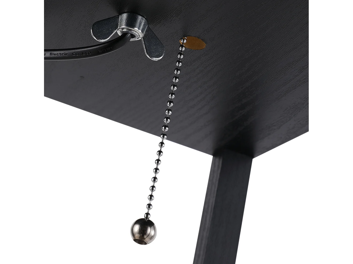 Lampada da terra interna con ripiani in cotone e mdf nero e bianco