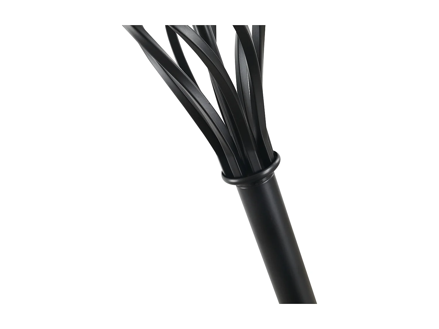 Lampada da terra e 2 lampade da tavolo in metallo nero e bianco