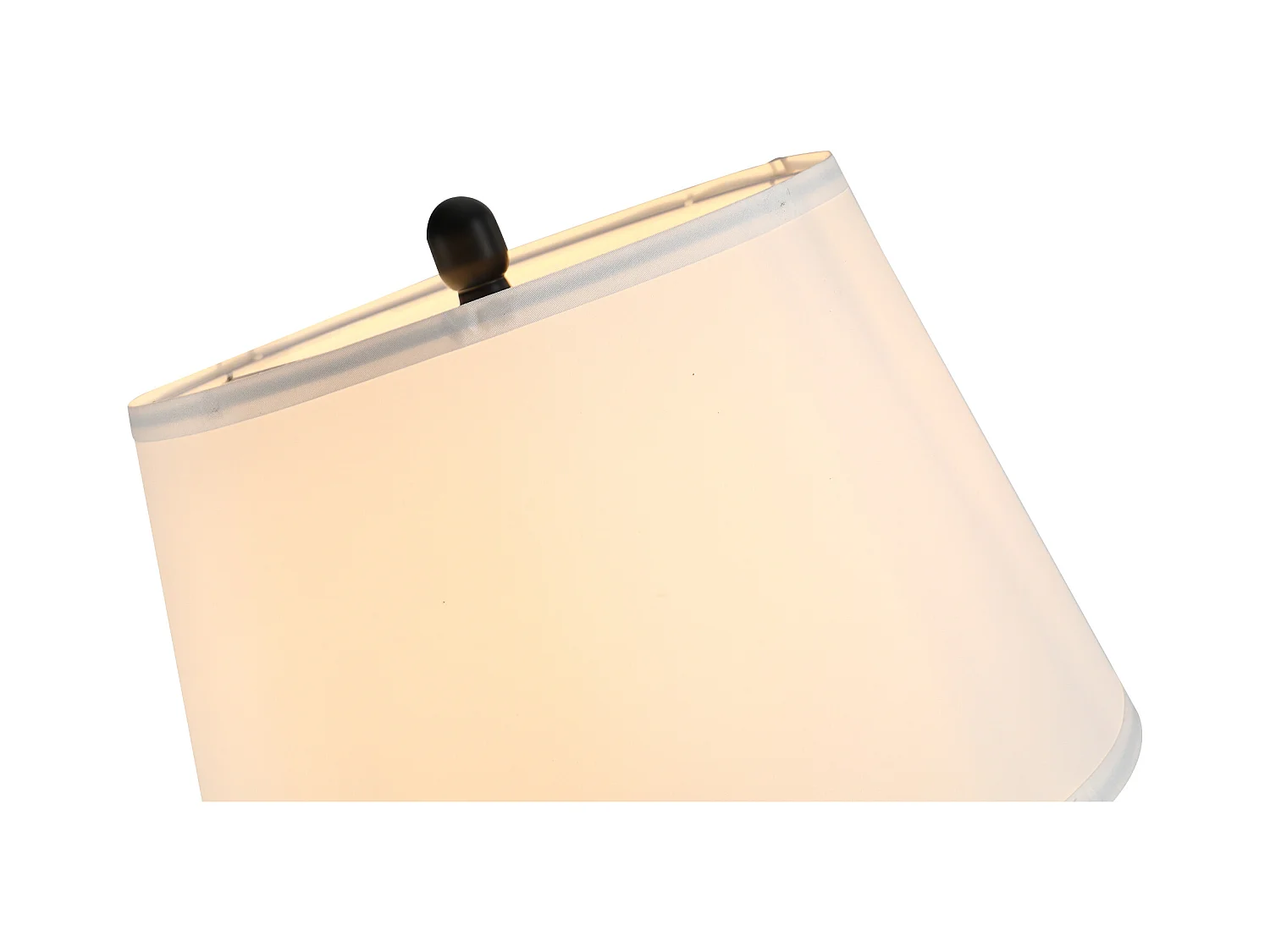 Lampada da terra e 2 lampade da tavolo in metallo nero e bianco