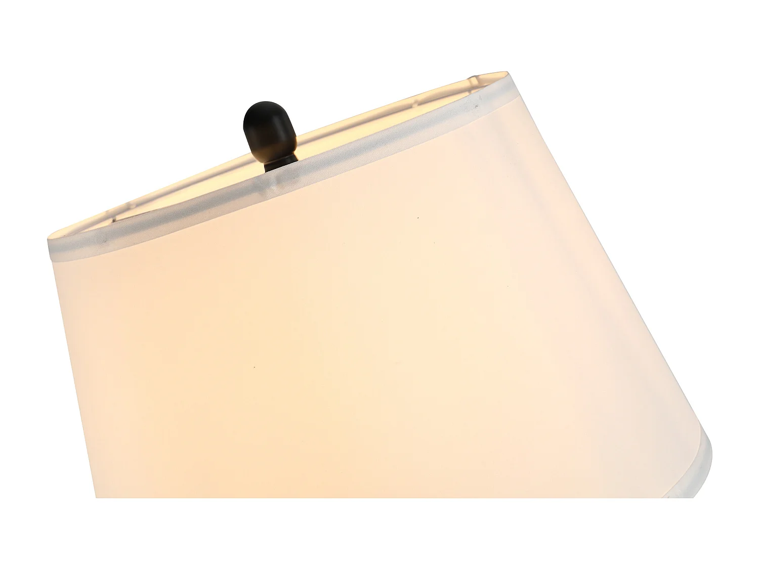 Lampada da terra e 2 lampade da tavolo in metallo nero e bianco