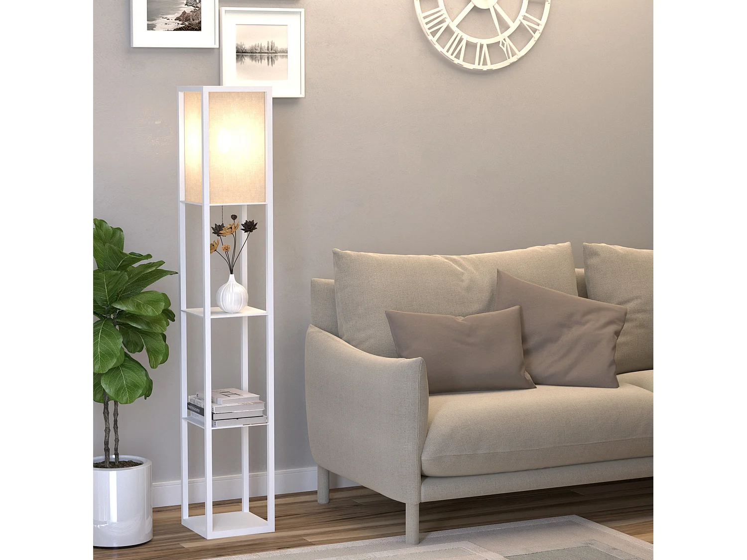 Lampada Moderna Potenza 40W Attacco E27 3 Mensole Integrate