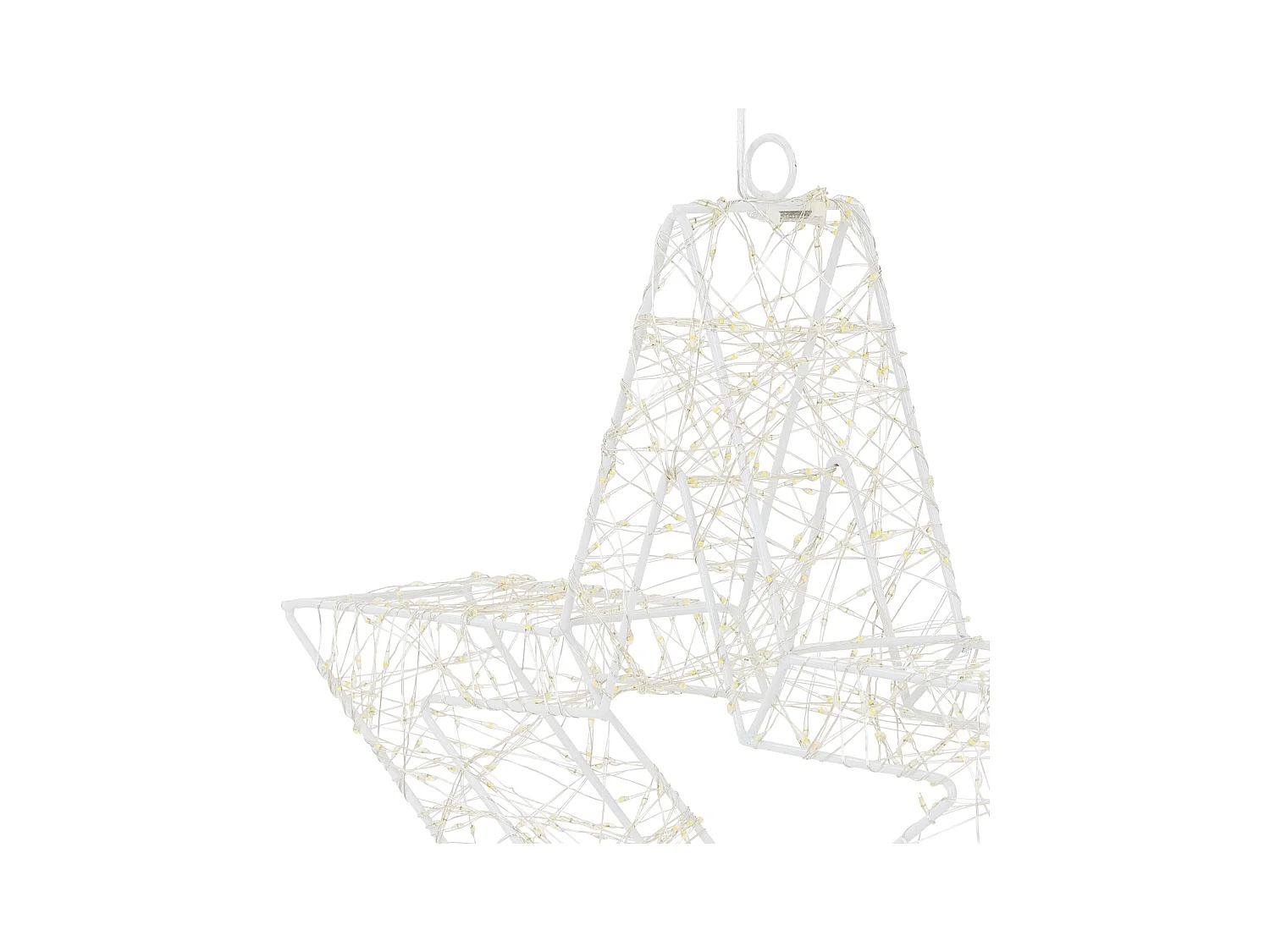 ECD Germany Estrella de Navidad 38cm blanca con 960 luces LED bl. cálido para interior/exterior con temporizador decoración luminosa adorno colgante