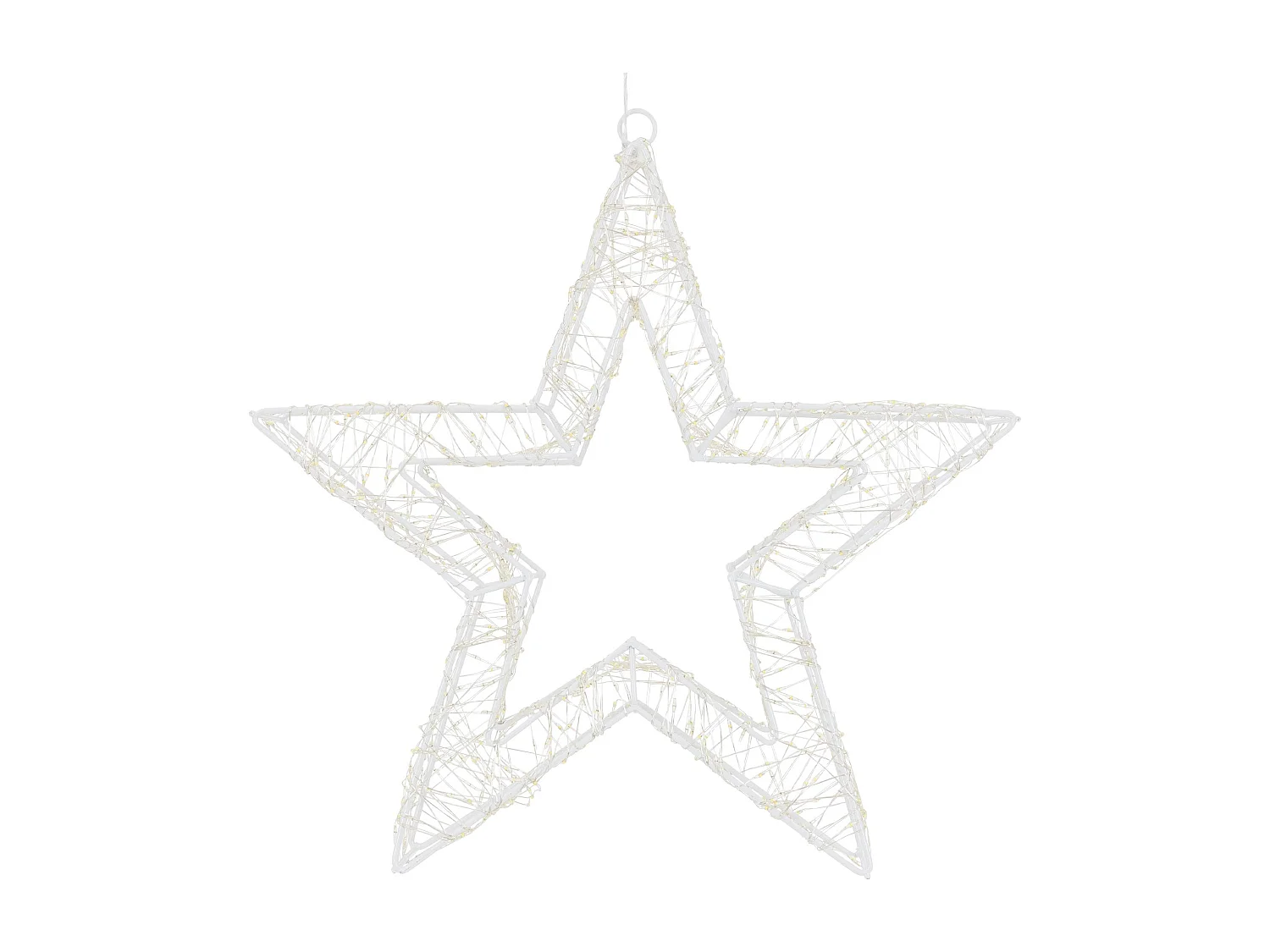 ECD Germany LED-Weihnachtsstern 38cm 960LED Warmweiß, Timer, Innen/Außen, IP44 Wetterfest, Metall Leuchtstern Drahtstern Weihnachtsdeko Fensterdeko