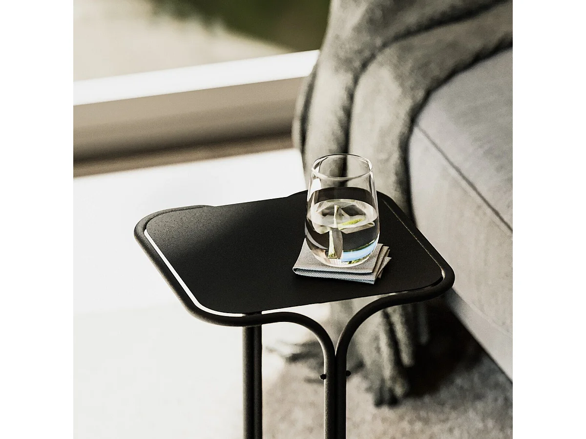 Bout de canapé avec plateau rectangle en Métal H52 cm - ELI