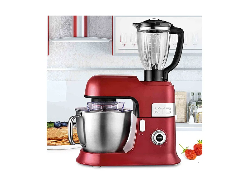 Kitchencook - Robot Pétrin 6,5l Avec Blender - 1300w - 10 Vitesses+pulse - Mouvement Planétaire - Bol En Acier - Kit Pâtisserie