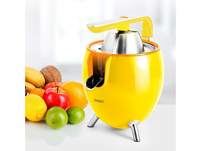 Kitchencook - Presse Agrume électrique  550ml - 2 Cônes De Pressages - Bras Articulé - Bec Verseur - Filtre Acier Inoxydable