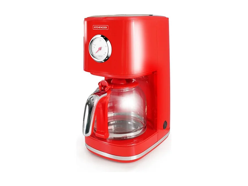 Kitchencook - Cafetière Filtre Rétro 1,5l - Filtre Réutilisable Nylon - Arrêt Automatique - Maintien Au Chaud