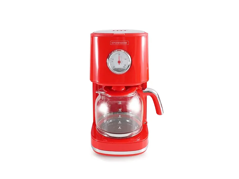 Kitchencook - Cafetière filtre rétro 1,5L - Filtre réutilisable nylon - Arrêt automatique - Maintien au chaud
