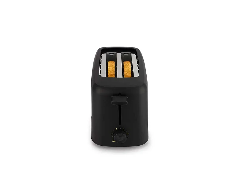 Kitchencook - Matt_toast - Noir Mat - Grille-pain 2 Larges Fentes - 6 Niveaux - 650 W