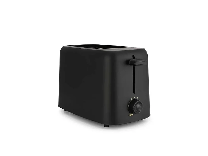 Kitchencook - Matt_toast - Noir Mat - Grille-pain 2 Larges Fentes - 6 Niveaux - 650 W