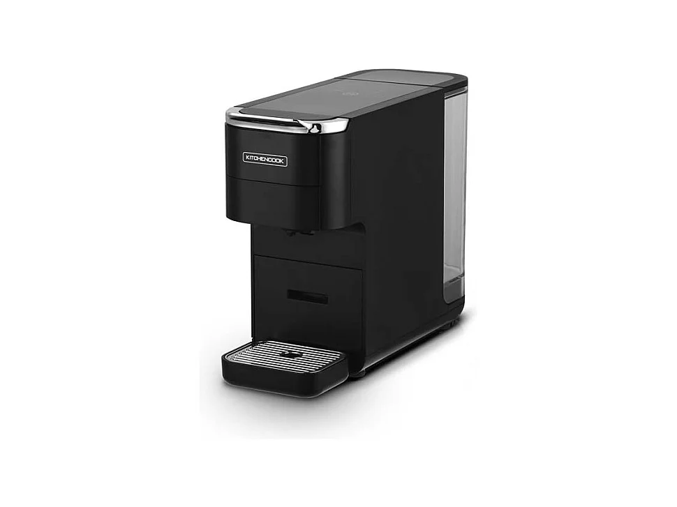 Kitchencook - Machine à Café - Multi Dosettes Et Moulu - 20 Bars - Préchauffage Rapide - Panneau Digital - Indication Led - Noir