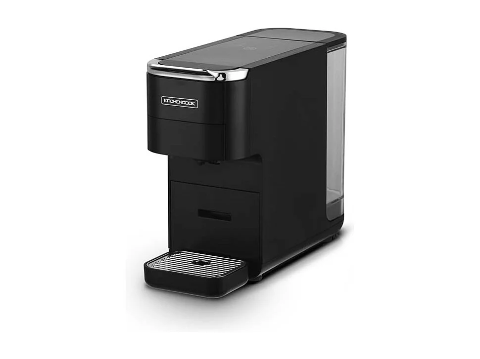 Kitchencook - Machine à Café - Multi Dosettes Et Moulu - 20 Bars - Préchauffage Rapide - Panneau Digital - Indication Led - Noir