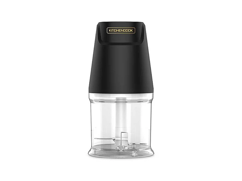 Kitchencook - Matt Pod - Noir - Mini Hachoir - 300 W - 2 Lames Inox