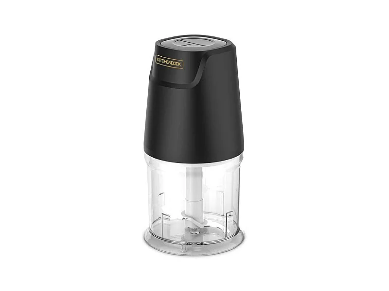 Kitchencook - Matt Pod - Noir - Mini Hachoir - 300 W - 2 Lames Inox