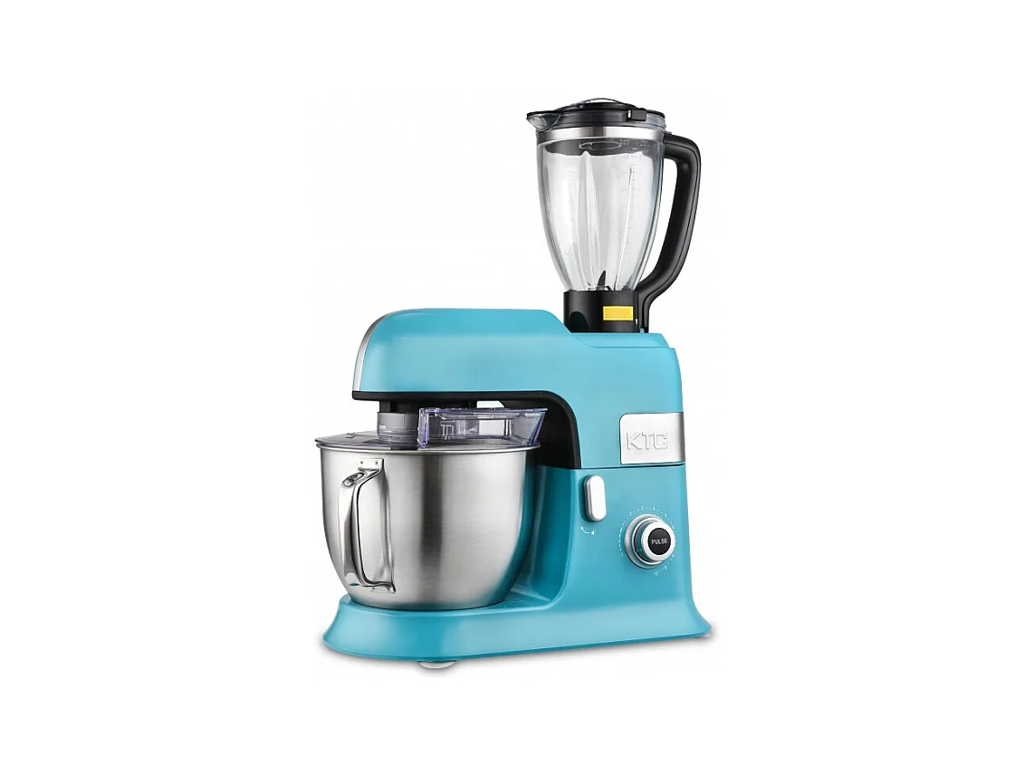 Robot Pétrin Avec Blender En Verre Et Accessoires En Teflon Expertxl Bleu Kitchencook