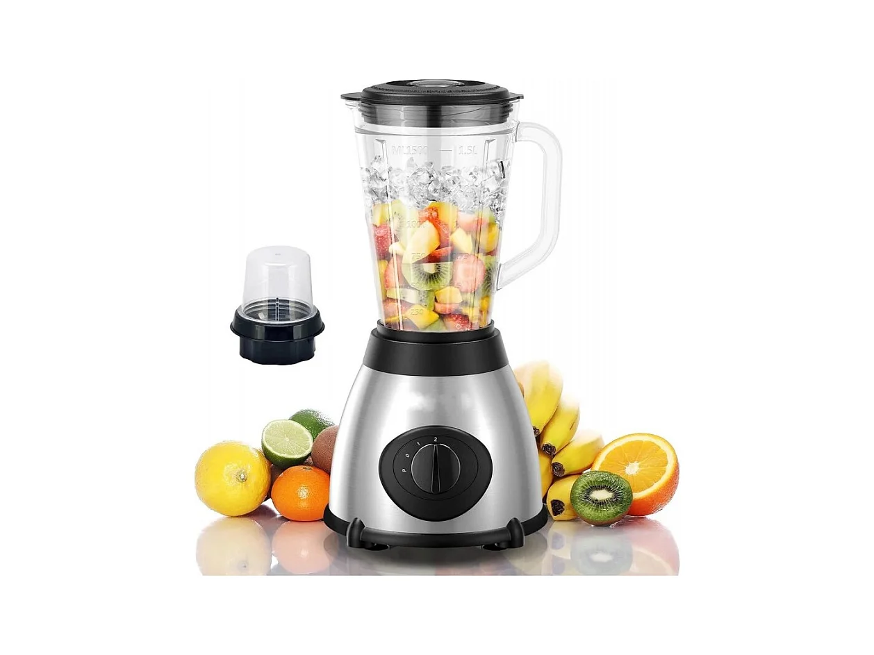 Blender 800w 1.5 Litre 3 Vitesses Acier Inoxydable De Royalty Line