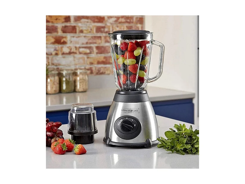 Blender 800w 1.5 Litre 3 Vitesses Acier Inoxydable De Royalty Line