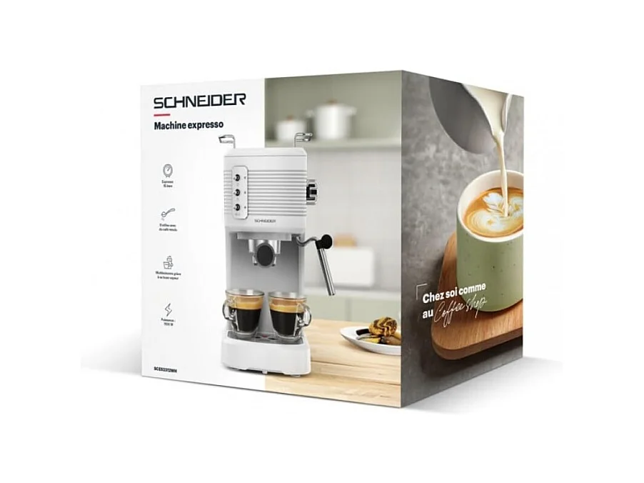 Machine à Café Expresso 1,2l Sces2312wh Schneider