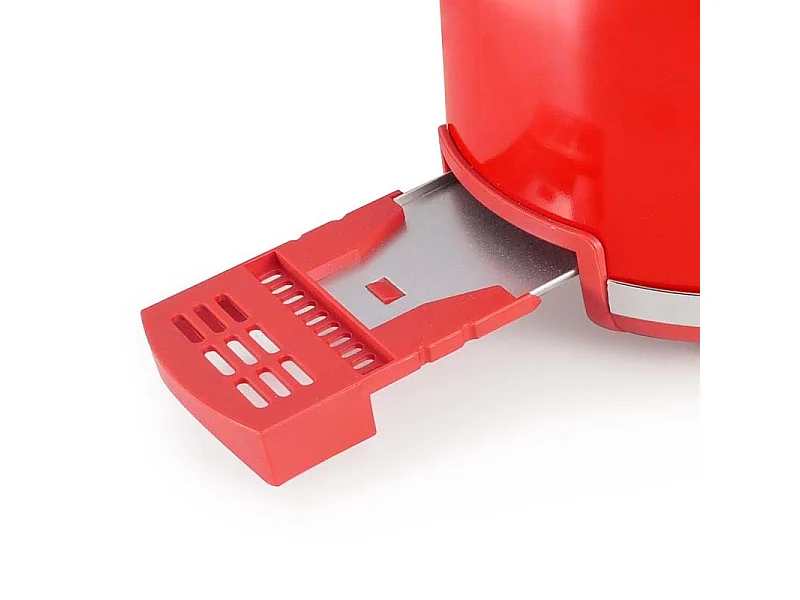 Grille Pain Style Rétro Double Fentes Retro Toast Rouge Kitchencook