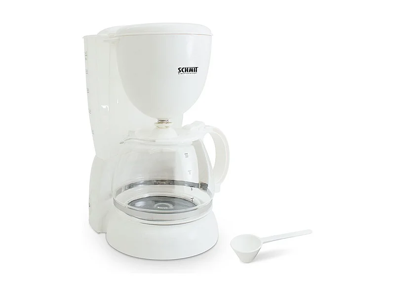 Cafetière 10 Tasses Avec Filtre Permanent Amovible Sch1012 Blanc Schmit
