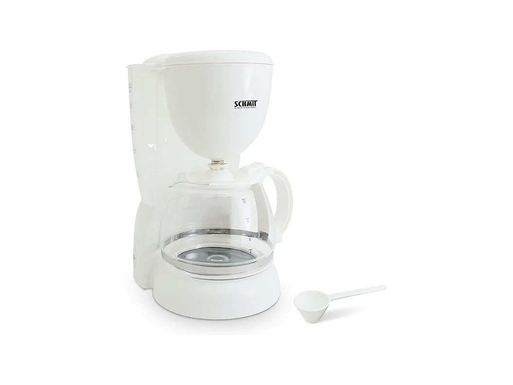 Cafetière 10 Tasses Avec Filtre Permanent Amovible Sch1012 Blanc Schmit