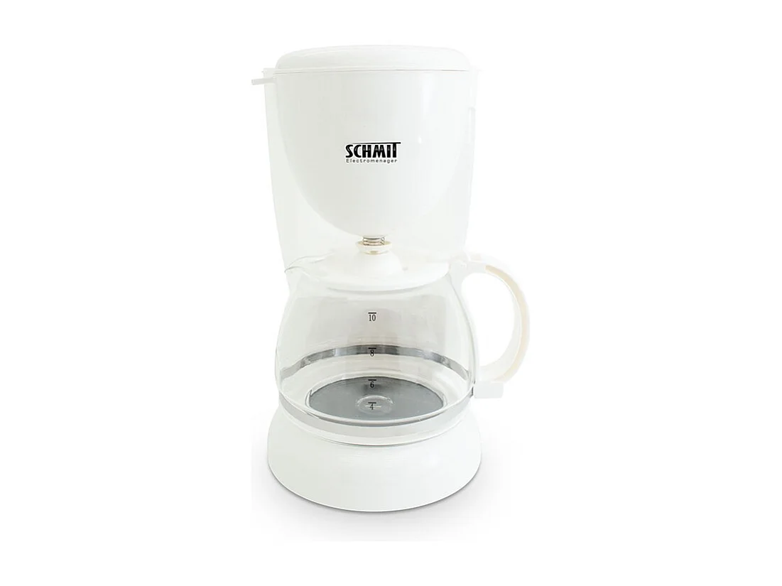 Cafetière 10 Tasses Avec Filtre Permanent Amovible Sch1012 Blanc Schmit