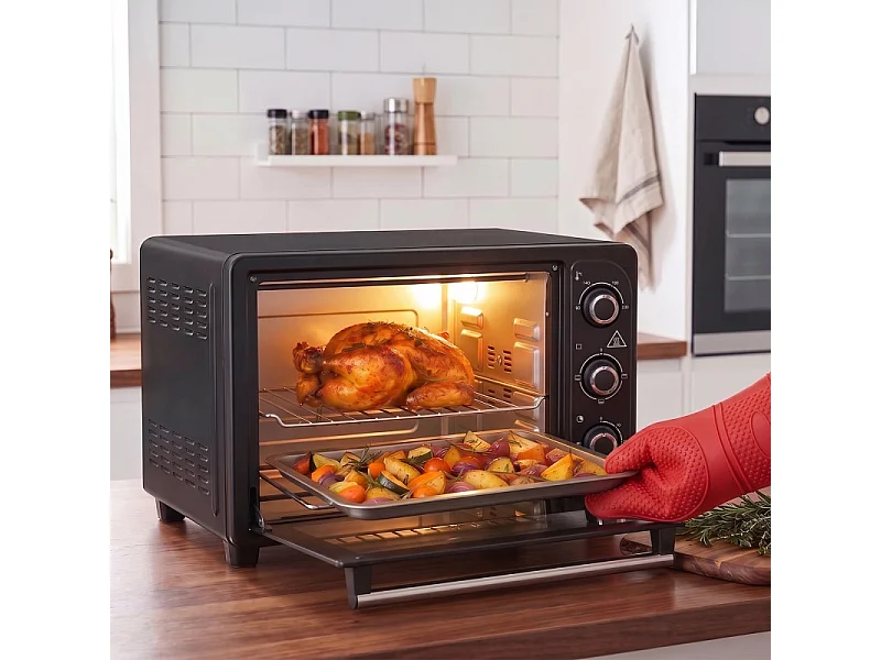 King D'home - Kdeo821b - Noir - Mini-four 21 L - Convection Naturelle - Minuterie 60 Min - 1380 W