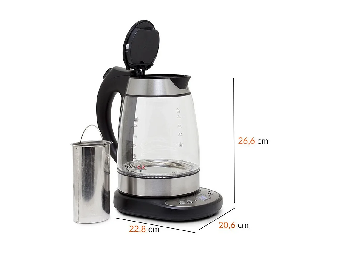 Bouilloire Avec Température Réglable Et Panier à Thé Teatime Kitchencook
