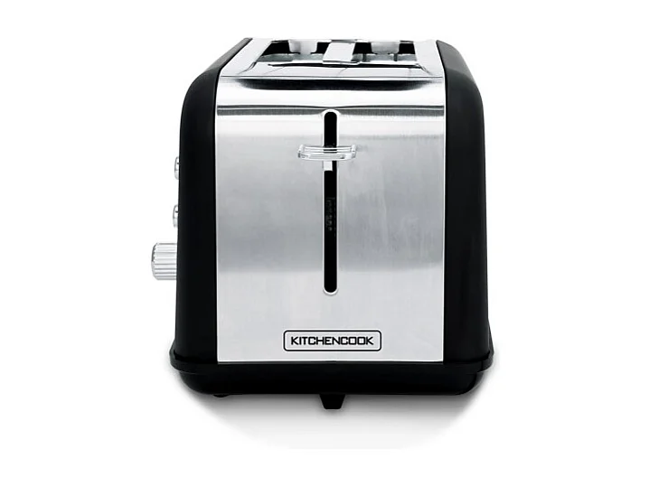 Grille Pain Double Fente Avec Fenetre Toasteo Glass Black Kitchencook