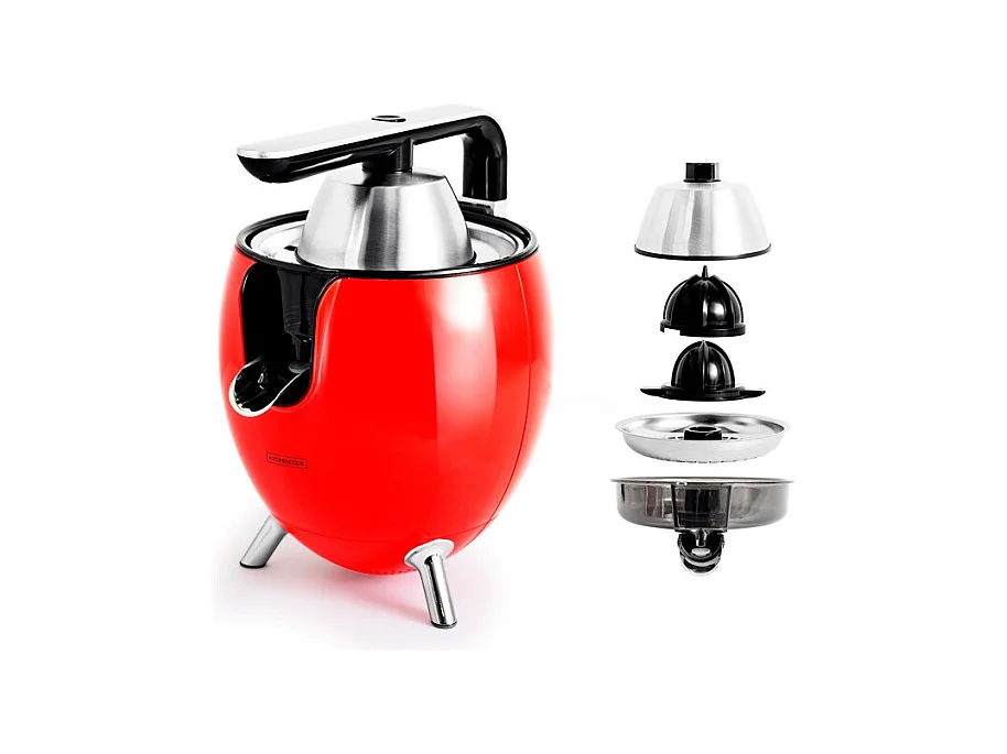 Kitchencook - Presse Agrume électrique  550ml - 2 Cônes De Pressages - Bras Articulé - Bec Verseur - Filtre Acier Inoxydable