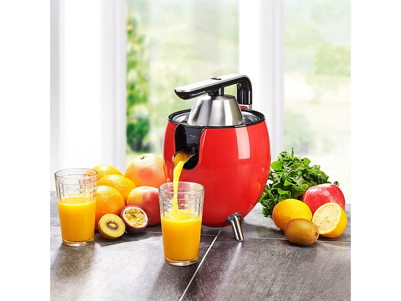 Kitchencook - Presse Agrume électrique  550ml - 2 Cônes De Pressages - Bras Articulé - Bec Verseur - Filtre Acier Inoxydable