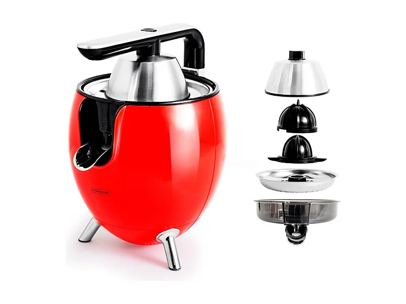 Kitchencook - Presse Agrume électrique  550ml - 2 Cônes De Pressages - Bras Articulé - Bec Verseur - Filtre Acier Inoxydable