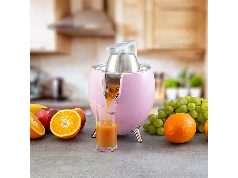 Kitchencook - Presse Agrume électrique  550ml - 2 Cônes De Pressages - Bras Articulé - Bec Verseur - Filtre Acier Inoxydable