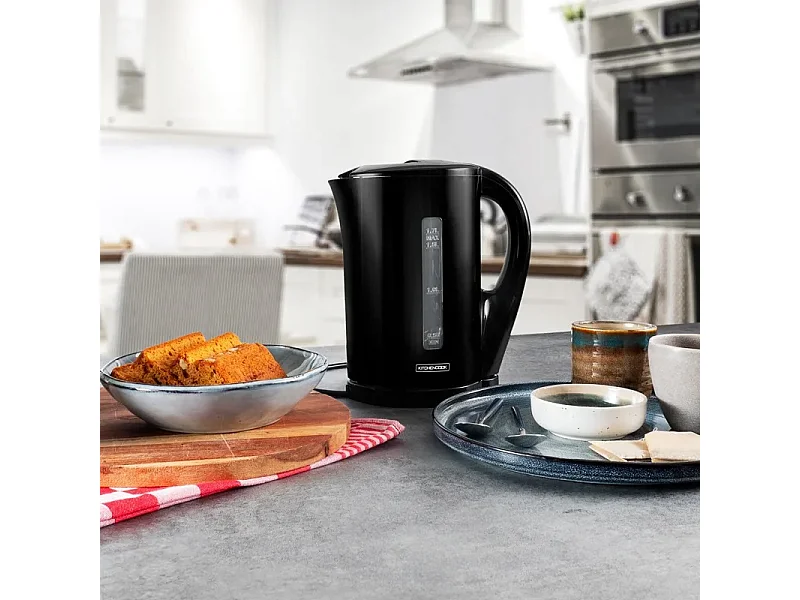Kitchencook - Cosy Tea - Noir - Bouilloire électrique 1,7 L - 2200 W - ébullition Rapide