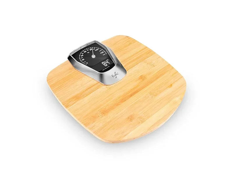 Yoghi - Dr Scale Ultimate - Pèse-personne Digital Bambou - Double Affichage - 130kg