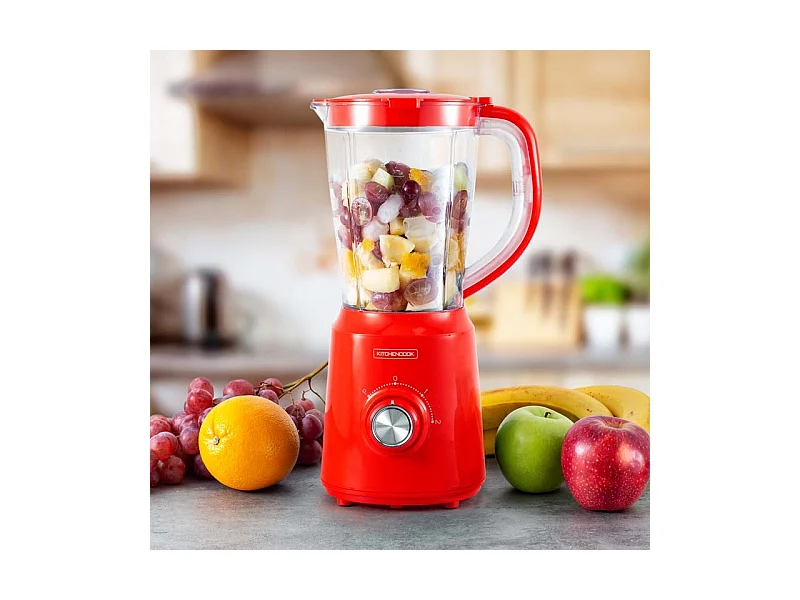 Blender 1.5l Avec 2 Lames Inox B5turbo Rouge Kitchencook